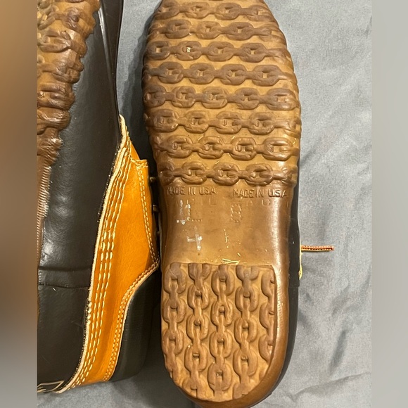 L.L. Bean Maine Duck Hunting Shoes Leather Rubber Waterproof Classic Size 8 - Picture 6 of 7